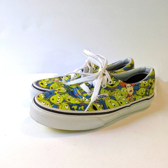 Vans x Toy Story Alien Print Lace up Shoes with Glow in the Dark Eyes - Picture 1 of 9